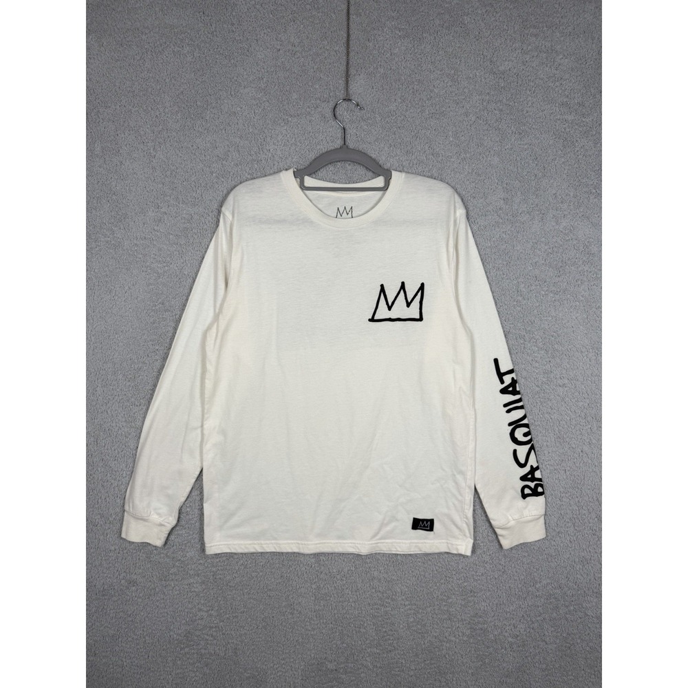 Jean-Michel Basquiat Long Sleeve T-shirt Men Size M White Multicolor Graphic